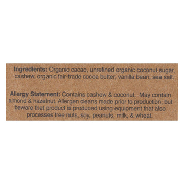 Hu - Dark Chocolate Bar Cashew Butter Vanilla - Case Of 12 - 2.1 Oz - Maras Green