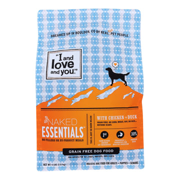 I And Love And You - Dog Kibble Chicken And Duck - Case Of 4 - 4 Lb - Maras Green