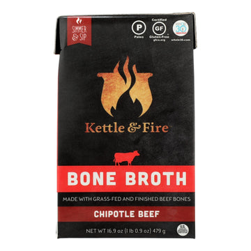 Kettle And Fire - Bone Broth Chipotle Beef - Case Of 6 - 16.9 Oz - Maras Green