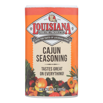 La Fish Fry Seasoning - Cajun - Case Of 12 - 8 Oz - Maras Green