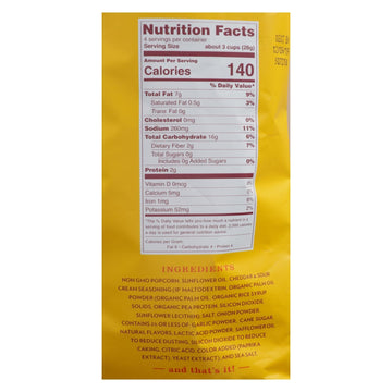 Live Love Pop - Popcorn Cheddar&sour Cream - Case Of 12 - 4.4 Oz - Maras Green