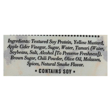 Louisville Vegan Jerky Jerky - Vegan - Carolina Bbq - Case Of 10 - 3 Oz - Maras Green