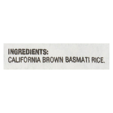 Lundberg Family Farms Brown Basmati Rice - Case Of 25 Lbs - Maras Green