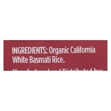 Lundberg Family Farms Organic White Basmati Rice - Case Of 6 - 2 Lb. - Maras Green