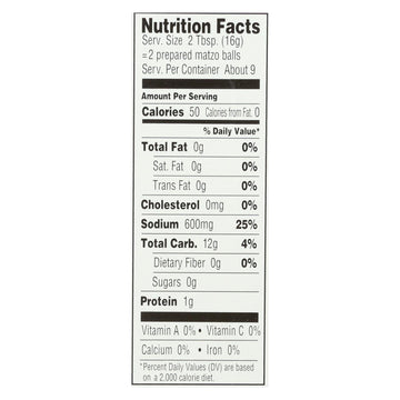 Manischewitz - Matzo Ball Mix - Case Of 24 - 5 Oz. - Maras Green