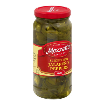 Mezzetta Hot Jalapeno Peppers - Sliced - Case Of 6 - 16 Oz. - Maras Green