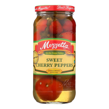 Mezzetta Sweet Cherry Peppers - Case Of 6 - 16 Oz. - Maras Green