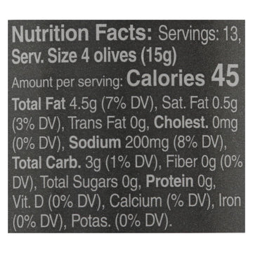 Mina - Olives Black Dry Cured - Case Of 6 - 7 Oz - Maras Green