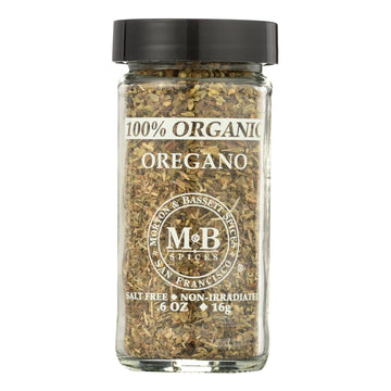 Morton And Bassett 100% Organic Seasoning - Oregano - .7 Oz - Case Of 3 - Maras Green