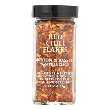 Morton And Bassett Seasoning - Chili Flakes - Red - 1.3 Oz - Case Of 3 - Maras Green