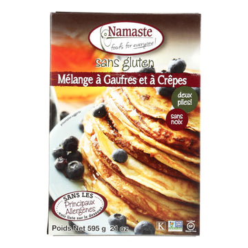 Namaste Foods Gluten Free Waffle And Pancake - Mix - Case Of 6 - 21 Oz. - Maras Green