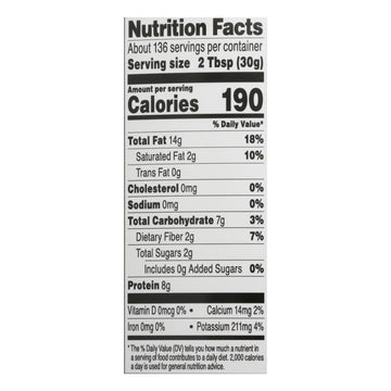 Once Again Organic Creamy Peanut Butter No Salt - Single Bulk Item - 9lb - Maras Green