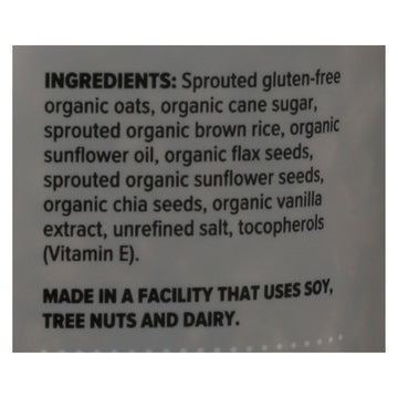 One Degree Organic Foods Sprouted Oat Granola - Vanilla Chia - Case Of 6 - 11 Oz. - Maras Green