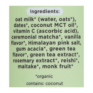 Pop & Bottle - Grn/tea Matcha Latte - Case Of 12 - 8 Fz - Maras Green