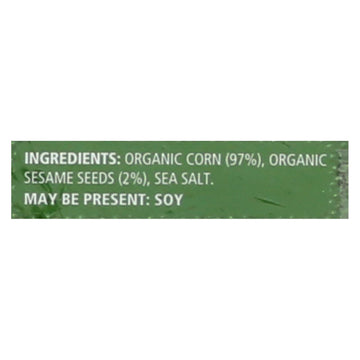 Real Foods Organic Corn Thins - Sesame - Case Of 6 - 5.3 Oz. - Maras Green