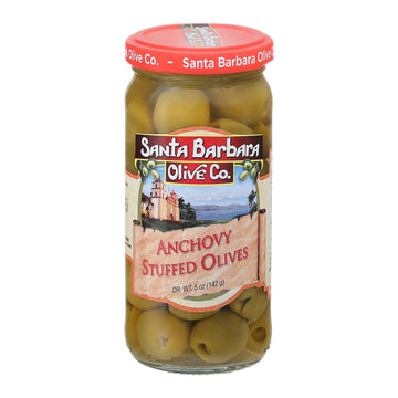 Santa Barbara Bars Santa Barbara Olive Co. Anchovy Stuffed Olives - Case Of 6 - 5 Oz - Maras Green