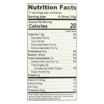 Santa Barbara California Green Olives - Pitted - Case Of 12 - 5.75 Oz. - Maras Green