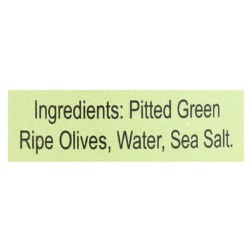 Santa Barbara California Green Olives - Pitted - Case Of 12 - 5.75 Oz. - Maras Green