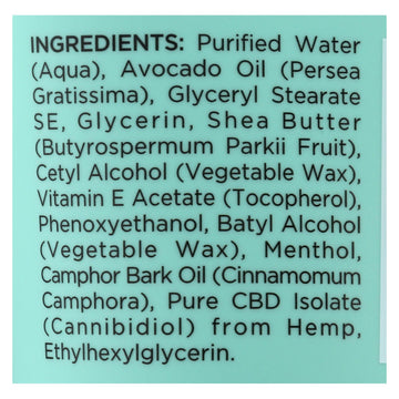 Shikai Products - Cream Cbd Metholated - 1 Each - 3 Fz - Maras Green