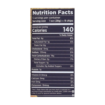 Siete Tortilla Chip - Nacho - Case Of 12 - 5 Oz - Maras Green