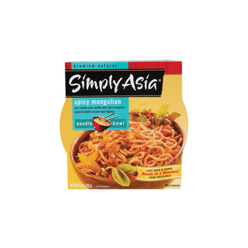 Simply Asia Spicy Mongolian Noodle Bowl - Case Of 6 - 8.5 Oz. - Maras Green