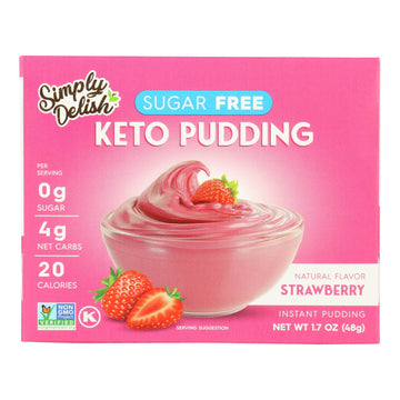 Simply Delish - Pudding Mix Strawberry - Case Of 6 - 1.7 Oz - Maras Green