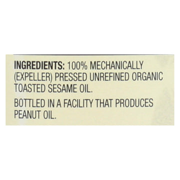 Spectrum Naturals Organic Unrefined Toasted Sesame Oil - Case Of 6 - 8 Fl Oz. - Maras Green