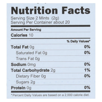 Vermints Breath Mints - All Natural - Peppermint - 1.41 Oz - Case Of 6 - Maras Green