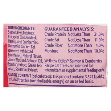 Wellness Pet Products - Cat Treat Kittles Slm&crn - Case Of 14 - 2 Oz - Maras Green