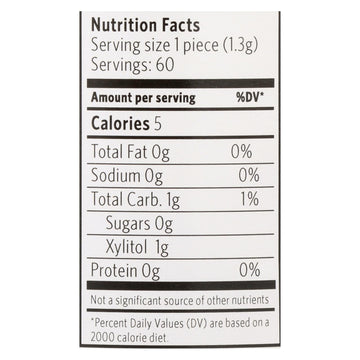 Xylichew Chewing Gum - Sugar Free Spearmint - 60 Piece Jar - Case Of 4 - Maras Green