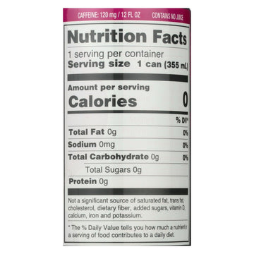 Zevia Zero Calorie Energy Drink - Raspberry/lime - Case Of 12 - 12 Fl Oz - Maras Green