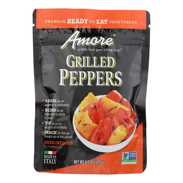 Amore Grilled Peppers - Case Of 10 - 4.4 Oz - Maras Green
