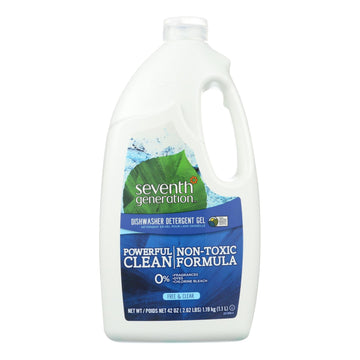 Seventh Generation Auto Dishwasher Gel - Free And Clear - Case Of 6 - 42 Fl Oz. - Maras Green