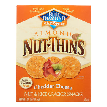 Blue Diamond - Nut Thins - Cheddar Cheese - Case Of 12 - 4.25 Oz. - Maras Green
