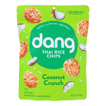 Dang - Sticky Rice Chips - Coconut - Case Of 12 - 3.50 Oz - Maras Green