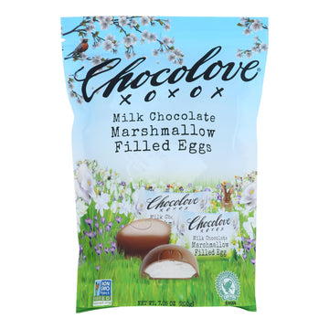 Chocolove - Eggs Milk Chocolate Marsh Fill - Case Of 8 - 7.05 Oz - Maras Green