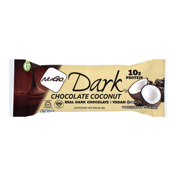 Nugo Nutrition Bar - Nugo Dark - Chocolate Coconut - 1.76 Oz - 1 Case - Maras Green