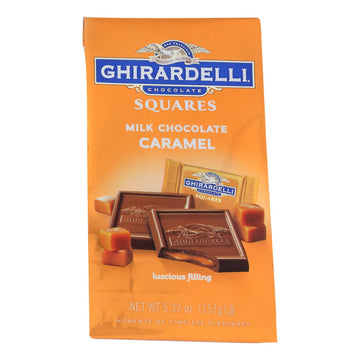 Ghirardelli Milk Chocolate Caramel Squares - Case Of 6 - 5.32 Oz - Maras Green