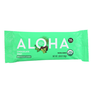 Aloha - Plt Protein Bar Chocolate Mint - Case Of 12 - 1.98 Oz - Maras Green