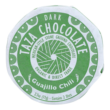 Taza Chocolate Organic Chocolate Mexicano Discs - 50 Percent Dark Chocolate - Guajillo Chili - 2.7 Oz - Case Of 12 - Maras Green