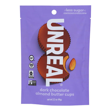Unreal Dark Chocolate Almond Butter Cups - 6 Bags - Maras Green