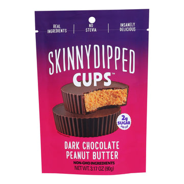 Skinnydipped - Peanut Butter Cup Dark Chocolate - Case Of 10 - 3.17 Oz - Maras Green