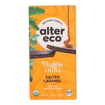 Alter Eco - Trfl Thin Salt Caramel - Case Of 12 - 2.96 Oz - Maras Green