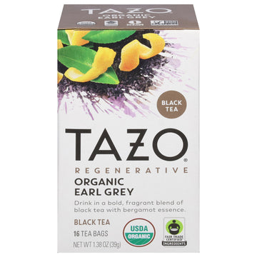 Tazo Tea - Tea Organic Black Earl Grey - Case Of 6 - 16 Bags - Maras Green