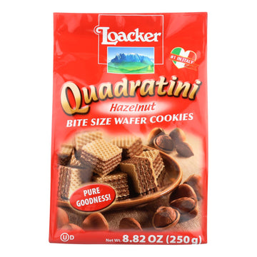 Loacker Quadratini Wafer Cookies - Case Of 6 - 8.82 Oz - Maras Green