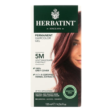 Herbatint Permanent Herbal Haircolour Gel 5m Light Mahogany Chestnut - 135 Ml - Maras Green