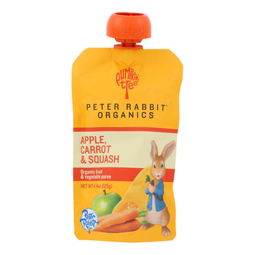 Peter Rabbit Organics Veggie Snacks - Carrot Squash And Apple - Case Of 10 - 4.4 Oz. - Maras Green