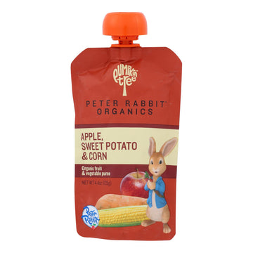Peter Rabbit Organics Veggie Snacks - Sweet Potato Corn And Apple - Case Of 10 - 4.4 Oz. - Maras Green