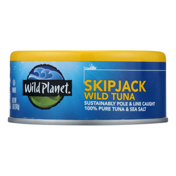 Wild Planet Wild Skipjack Light Tuna - Case Of 12 - 5 Oz. - Maras Green