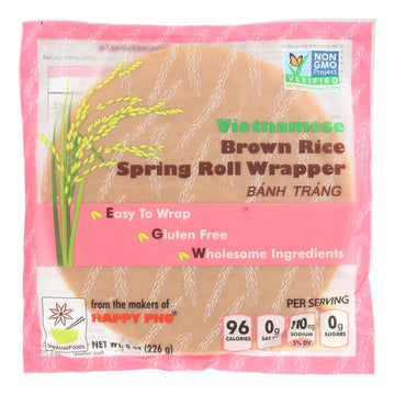 Star Anise Foods Spring Roll Wrapper - Brown Rice - Vietnamese - 8 Oz - Case Of 6 - Maras Green